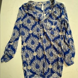 DNA couture long sleeve blouse.